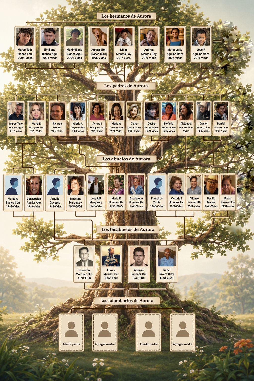 ÁRBOL GENEALÓGICO DE MARÍA EUGENIA JIMÉNEZ RIVERA